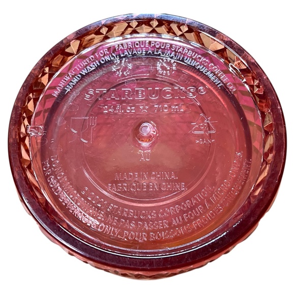 STARBUCKS Rose Gold/Blush Pink Jeweled Studded Tumbler No Straw - Picture 3 of 3